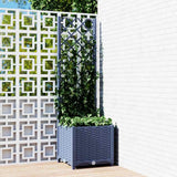 Vidaxl Plannet mit Trellis Blue Grey 40x40x136 cm pp