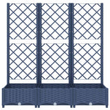 Vidaxx Pflanzgefäß mit Spalier 120x40x121,5 cm Polypropylen blaugrau