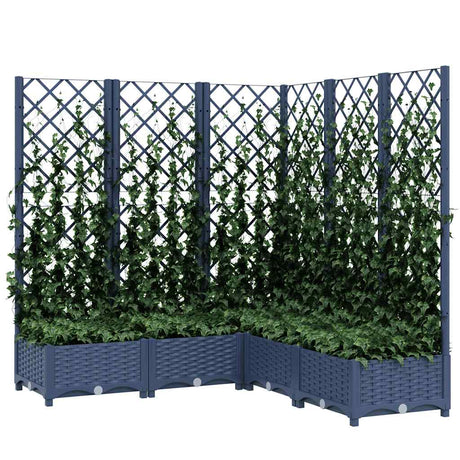 VIDAXL -Planungsbox mit Lettlamarbeit 120x120x121.5 cm Polypropen dunkelgrau