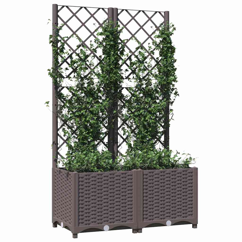 VIDAXL -Planungsbox mit SLAT 80x40x136 cm Polypropenbraun