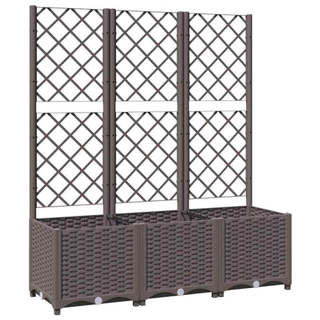 Vidaxl Plannet mit Slatarbeit 120x40x136 cm Polypropenbraun