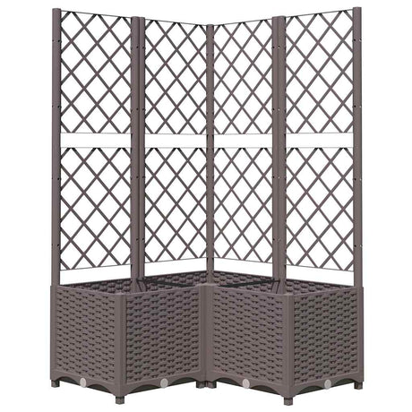 VIDAXL -Planungsbox mit SLAT 80x80x136 cm Polypropenbraun