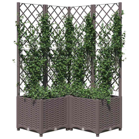 VIDAXL -Planungsbox mit SLAT 80x80x136 cm Polypropenbraun
