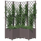 VIDAXL -Planungsbox mit SLAT 80x80x136 cm Polypropenbraun