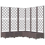 VIDAXL -Pflanzer mit Slatarbeit 120x120x121,5 cm Polypropenbraun