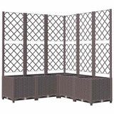 VIDAXL -Pflanzer mit Slatarbeit 120x120x136 cm Polypropenbraun