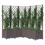 VIDAXL -Pflanzer mit Slatarbeit 120x120x136 cm Polypropenbraun
