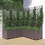 VIDAXL -Pflanzer mit Slatarbeit 120x120x136 cm Polypropenbraun