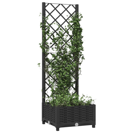 VIDAXL -Planungsbox mit Trellis Black 40x40x121.5 cm pp