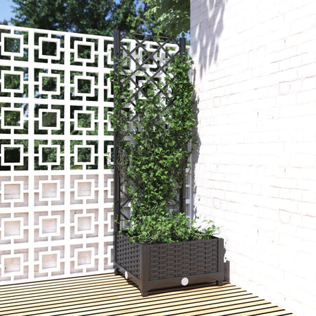 VIDAXL -Planungsbox mit Trellis Black 40x40x121.5 cm pp