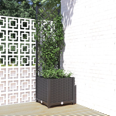 VIDAXL -Planungsbox mit Slatarbeit 40x40x136 cm Polypropen schwarz