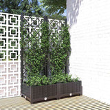 Vidaxxl Pflanzgefäß mit Spalier schwarz 80x40x121,5 cm PP