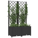 VIDAXL -Pflanzer mit SLAT 80x40x136 cm Polypropen Schwarz
