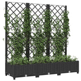 VIDAXL -Planungsbox mit Lettlamarbeit 120x40x121.5 cm Polypropen Schwarz