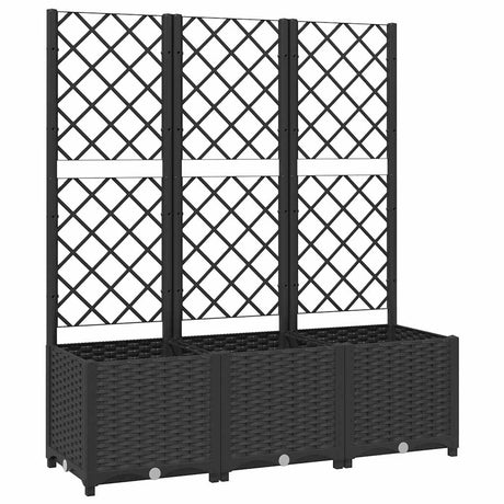 Vidaxl Plannet mit Slatarbeit 120x40x136 cm Polypropen schwarz