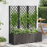 Vidaxl Plannet mit Slatarbeit 120x40x136 cm Polypropen schwarz