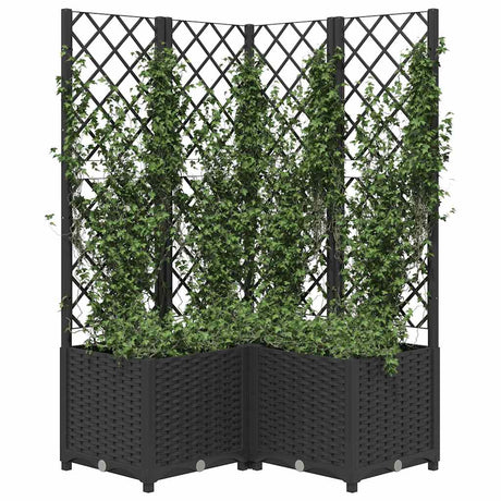 VIDAXL -Planungsbox mit SLAT 80x80x136 cm Polypropen Schwarz
