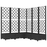 Vidaxl Plannet mit Slatarbeit 120x120x121.5 cm Polypropen Schwarz