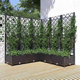 Vidaxl Plannet mit Slatarbeit 120x120x121.5 cm Polypropen Schwarz