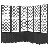 VIDAXL -Pflanzer mit Latwerk 120x120x136 cm Polypropen Schwarz
