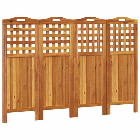 Vidaxl kamerscherm met 4 panelen 162x2x115 cm massief acaciahout