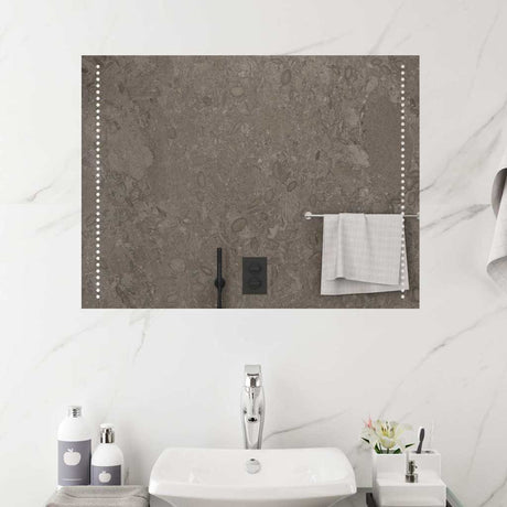 Vidaxl badkamerspiegel led 80x60 cm