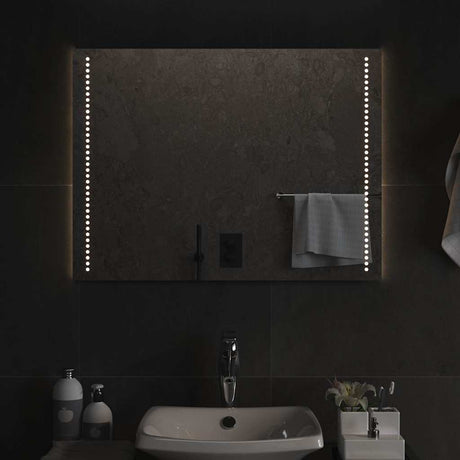 Vidaxl badkamerspiegel led 80x60 cm