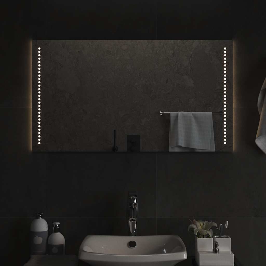 Vidaxl badkamerspiegel led 90x50 cm