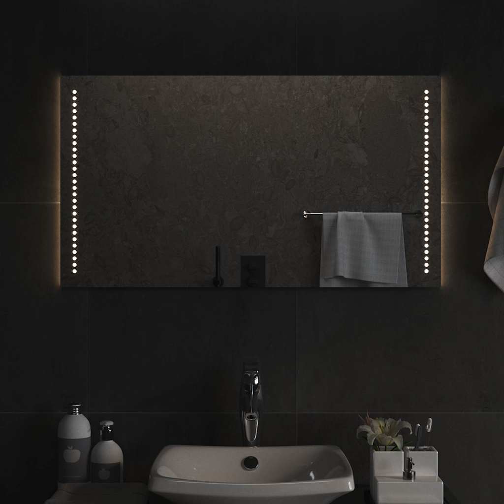 Vidaxl badkamerspiegel led 90x50 cm
