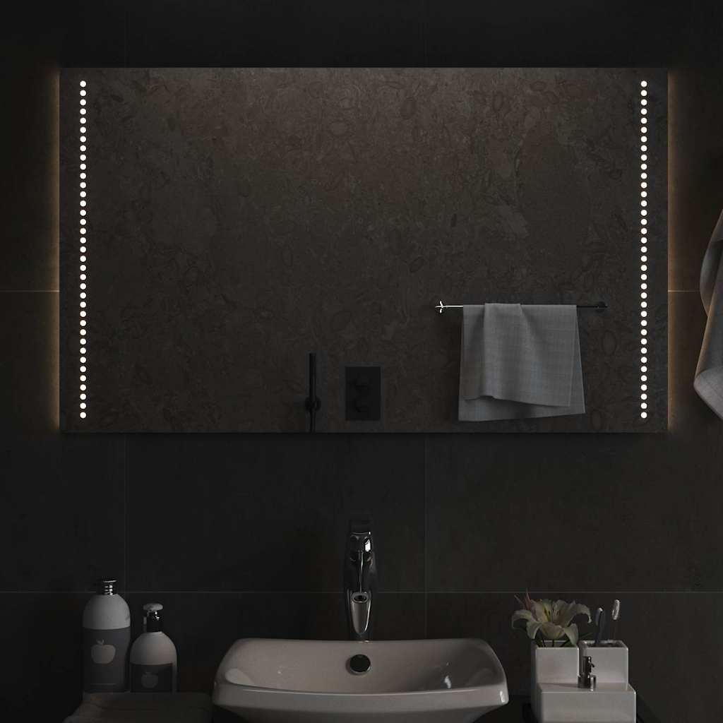 Vidaxl badkamerspiegel led 100x60 cm