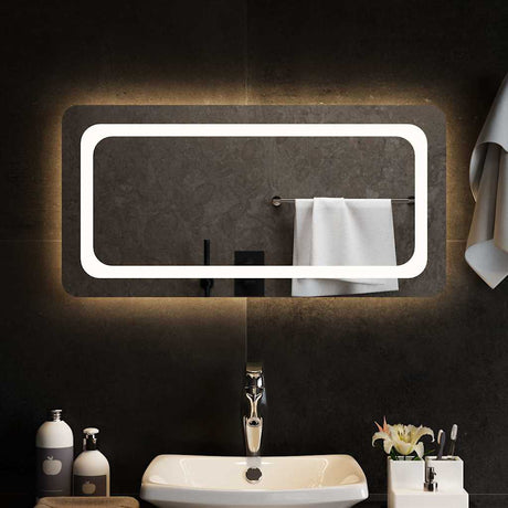 Vidaxl badkamerspiegel led 80x40 cm
