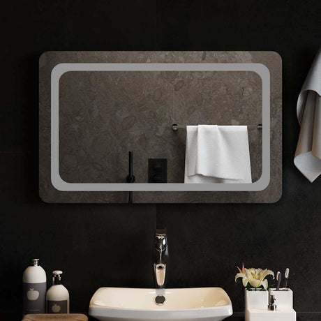 Vidaxl Badezimmerspiegel LED 80x50 cm