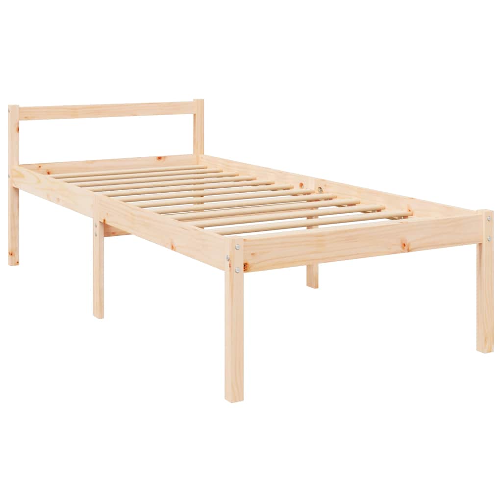 Vidaxl seniorenbed massief grenenhout wit 75x190 cm