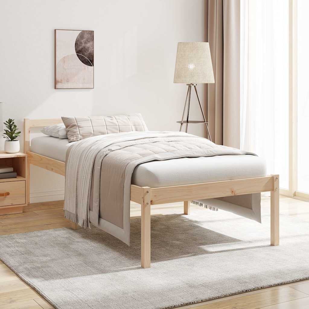 Vidaxl seniorenbed massief grenenhout wit 75x190 cm