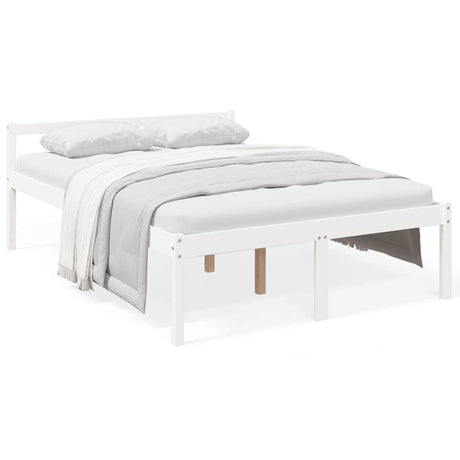 Vidaxl seniorenbed massief grenenhout wit 120x190 cm
