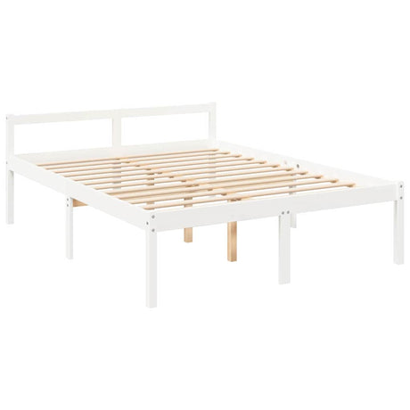 Vidaxl seniorenbed massief grenenhout wit 150x200 cm