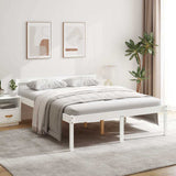 Vidaxl seniorenbed massief grenenhout wit 160x200 cm