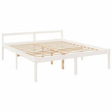 Vidaxl seniorenbed massief grenenhout wit 200x200 cm