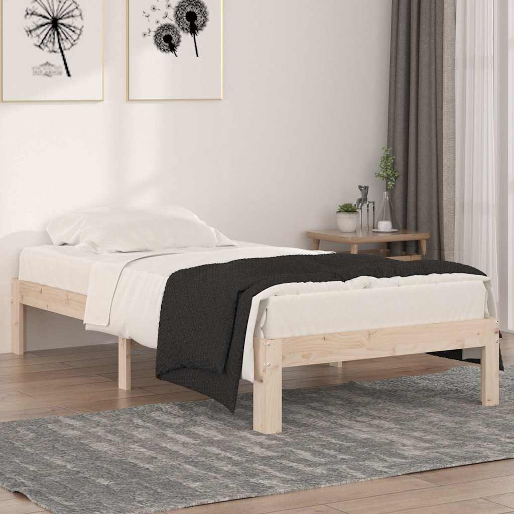 Vidaxl bedframe massief hout 90x190 cm