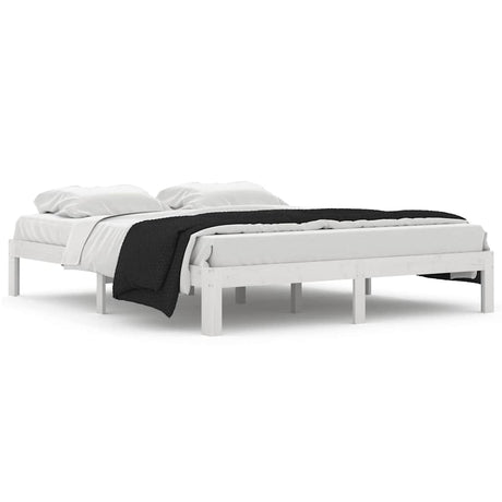 Vidaxl bedframe massief grenenhout wit 160x200 cm
