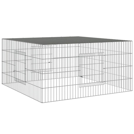 VIDAXL -Kaninchen -Käfig 110x110x55 cm verzinktes Bügeleisen