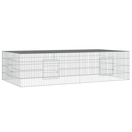Vidaxl -Kaninchenkäfig mit 2 Panels 220x110x55 cm verzinktes Eisen