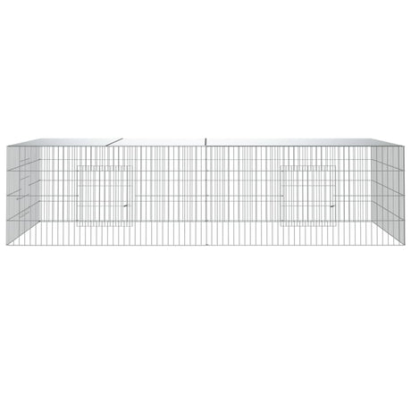 Vidaxl -Kaninchenkäfig mit 2 Panels 220x110x55 cm verzinktes Eisen