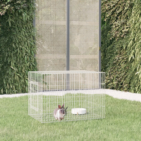 VIDAXL -Kaninchen -Käfig 78x54x54 cm verzinktes Bügeleisen