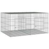 Vidaxl -Kaninchenkäfig mit 2 Panels 110x79x54 cm verzinktes Eisen