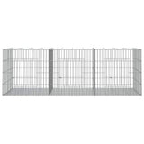 Vidaxl -Kaninchenkäfig mit 3 Panels 163x79x54 cm verzinktes Eisen