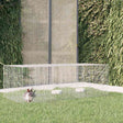 Vidaxl -Kaninchenkäfig mit 3 Panels 163x79x54 cm verzinktes Eisen
