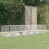 Vidaxxl Kaninchenkäfig mit 5 Paneelen 273 x 79 x 54 cm, verzinktes Eisen