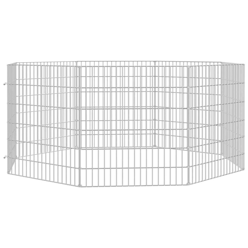 Vidaxl Tiergehäuse 8 Panels 54x60 cm verzinktes Eisen