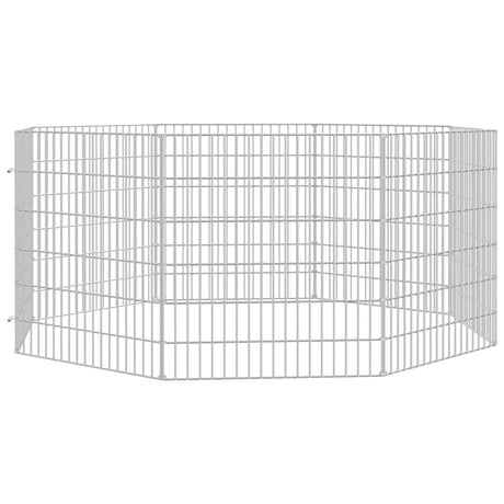 Vidaxl Tiergehäuse 8 Panels 54x60 cm verzinktes Eisen